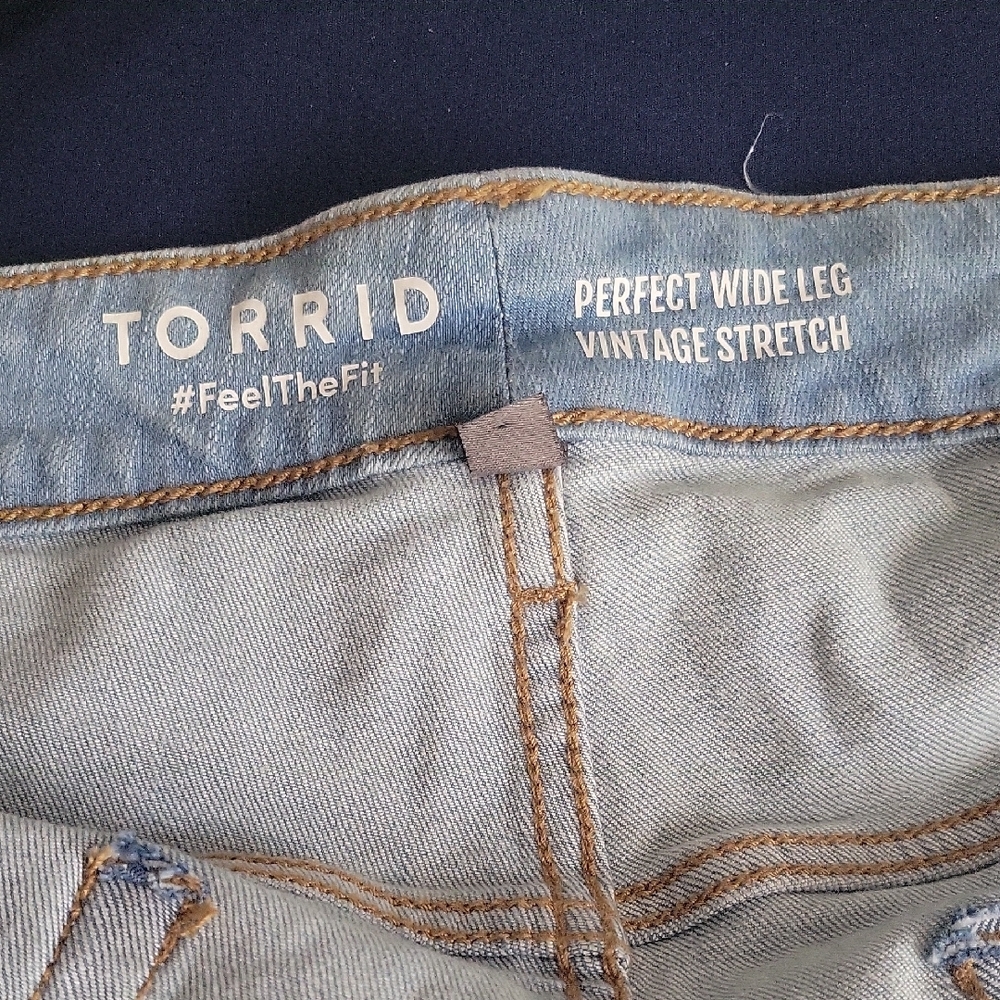torrid Light Wash Straight-Leg Jeans with Knee Rips - Picture 6 of 9